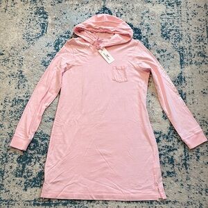 Vineyard Vines Light Pink Tee Hooded Dress NWT Small cute nautical